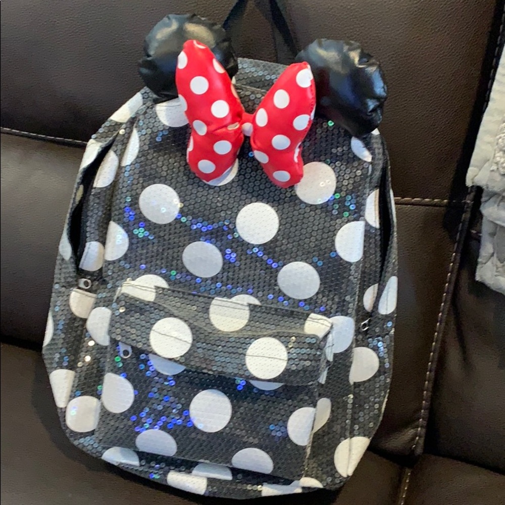 Authentic! Minnie Sequin Backpack - image 2